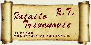 Rafailo Trivanović vizit kartica